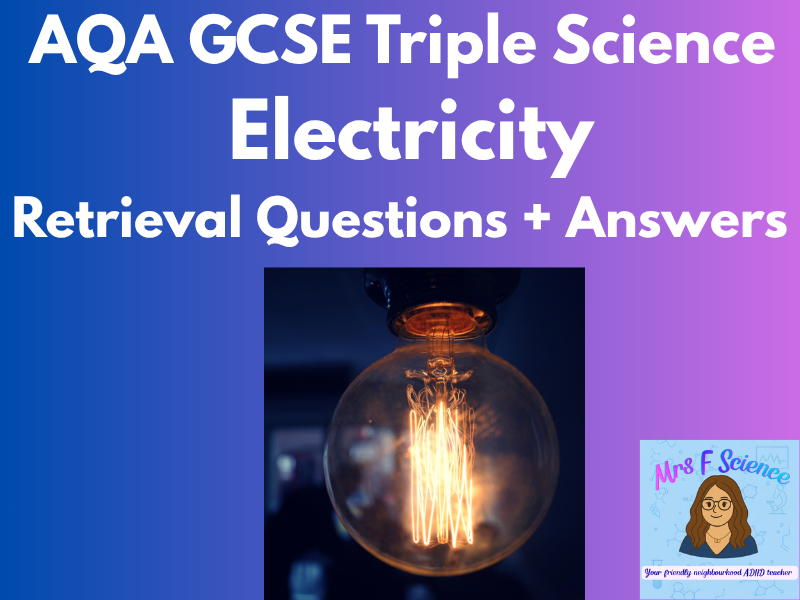 AQA GCSE Triple Physics Electricity Retrieval Questions | Exam Practice + Answers