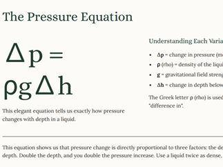 iGCSE Physics - 1.8 Pressure SUPPLEMENT