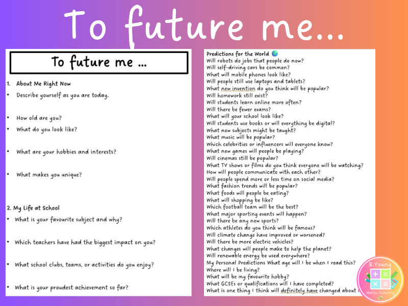 To Future Me...