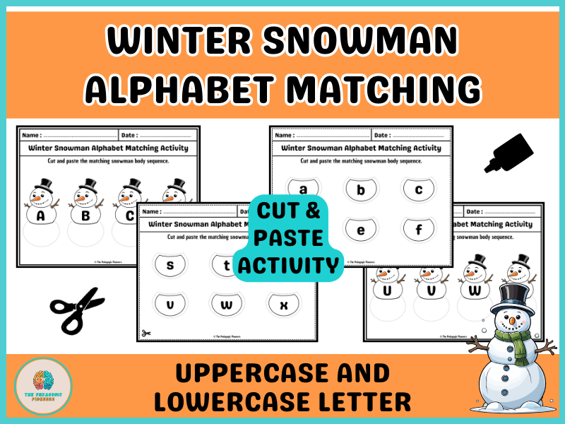 Winter Alphabet Matching Snowman Activity