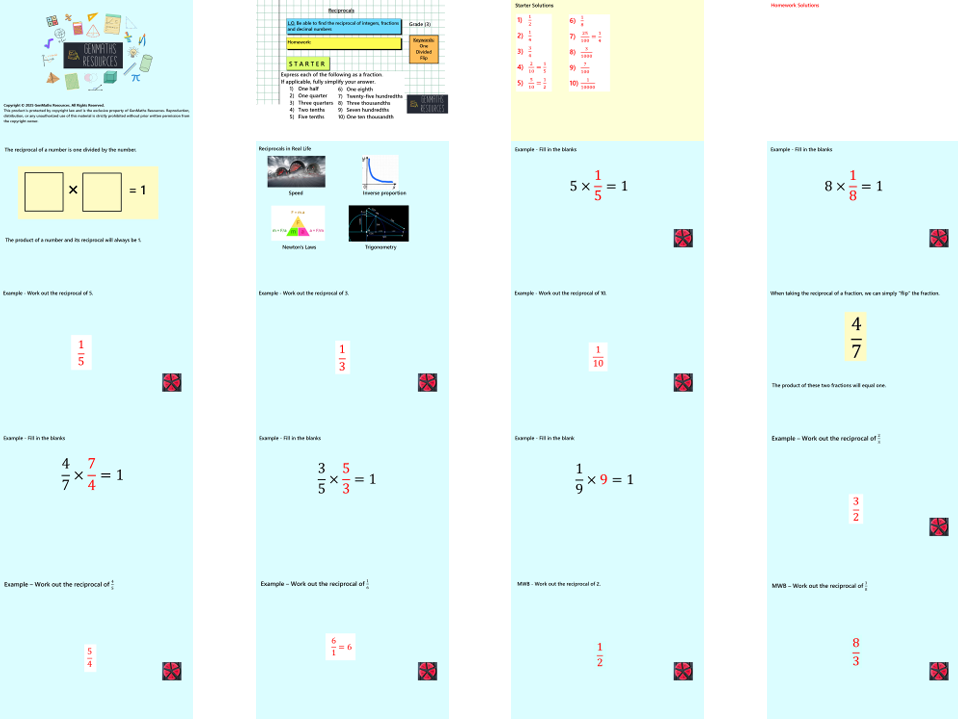 Fractions - GCSE Maths PowerPoint Lessons Resource Bundle