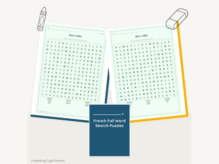 French Fall Word Search Puzzles | 30 pp