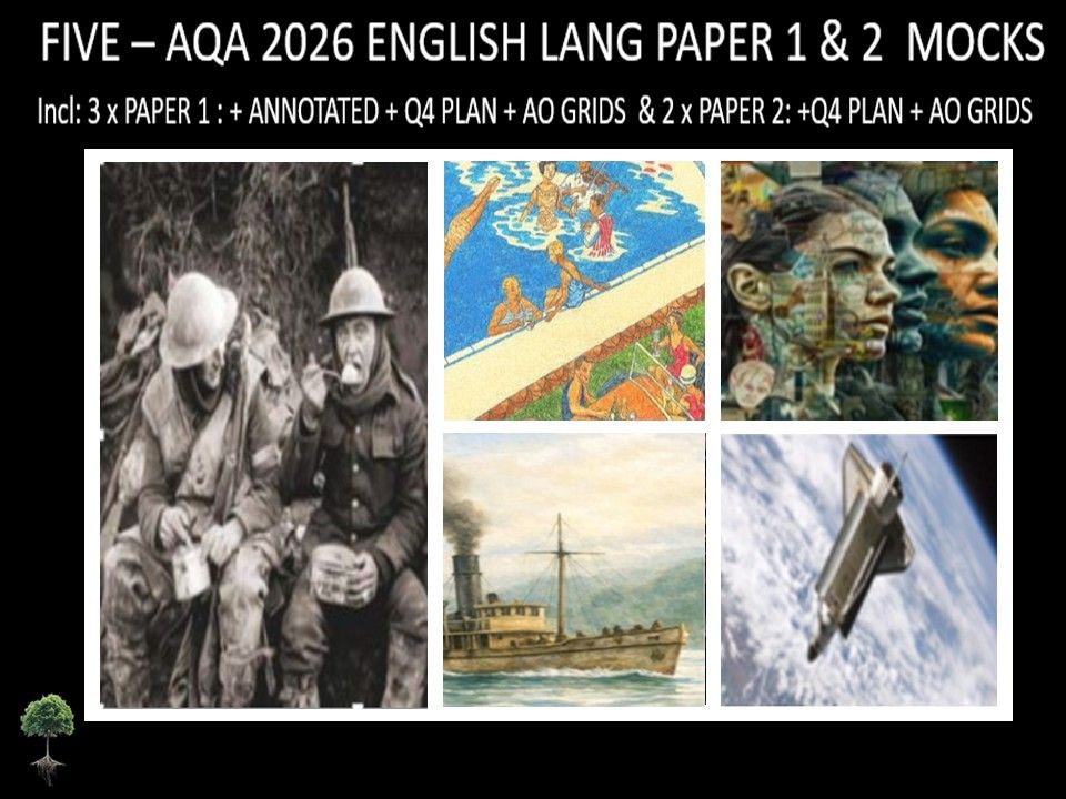 FIVE - AQA PAPER 1 & 2 | 2026 FULL MOCKS | ANNOTATED | Q4 PLAN | AO GRIDS