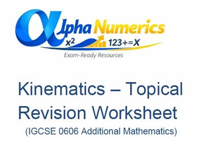 Kinematics IGCSE 0606 Past Paper Review