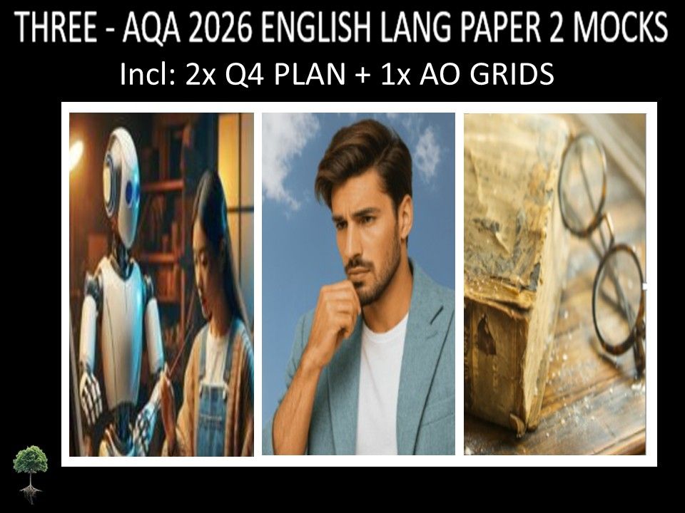 THREE - AQA PAPER 2 | 2026 FULL MOCKS | Q4 PLAN | AO GRIDS