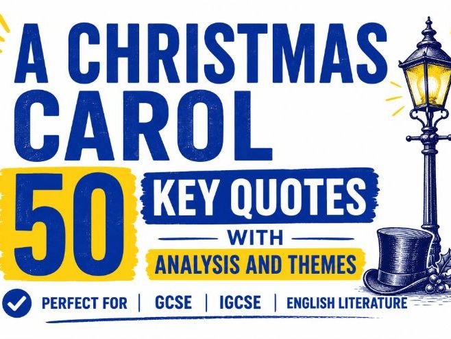 A Christmas Carol: 50 Key Quotes with Analysis & Themes | GCSE English Literature