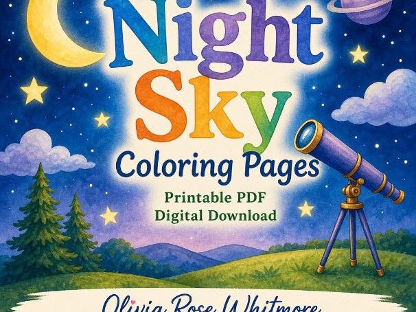 Night Sky Coloring Pages