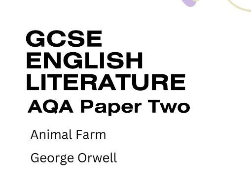 AQA GCSE English Literature – Paper 2 Modern Prose & Drama | Exam Questions for Animal Farm