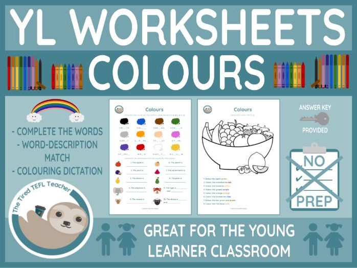 ESL Colours Vocabulary Worksheet