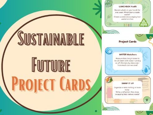 FREE Sustainability Project Cards (Grades 4-6)