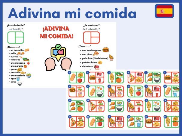 Food in Spanish - guess my lunchbox