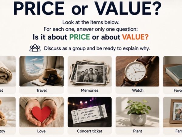 Tag price VS Value discussion. Speaking lesson