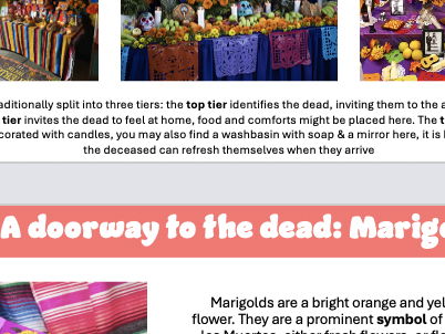 Day Of The Dead - Research Page - Full Lesson