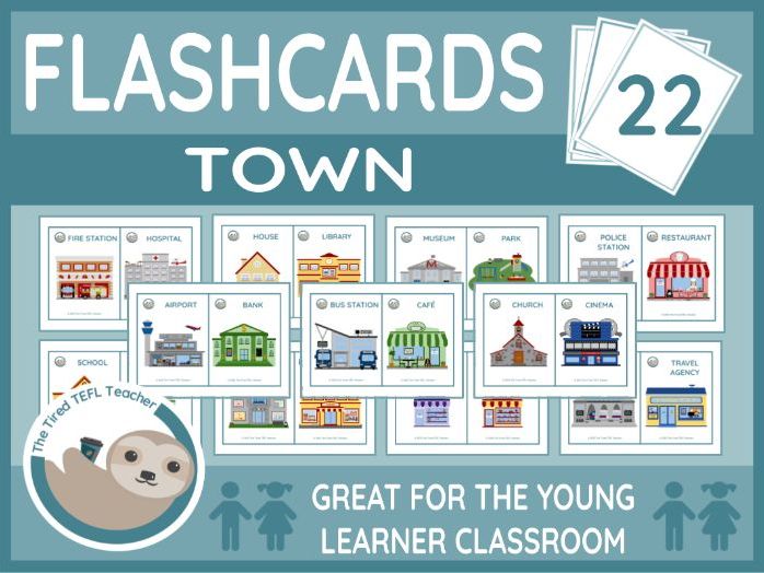 ESL Places Around Town Flashcards