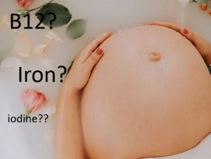 Vegan pregnancy: Iron, B12, vitamin D, Calcium and Iodine