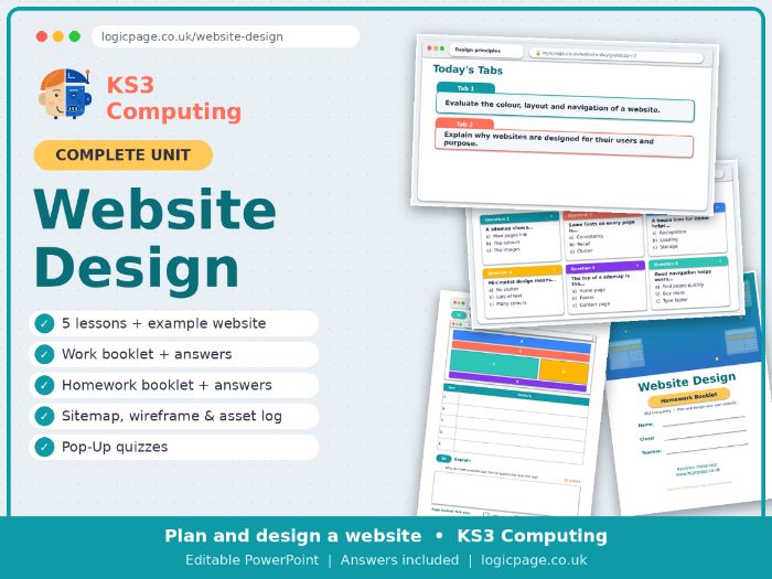 KS3 Computing Website Design Complete Unit of Work