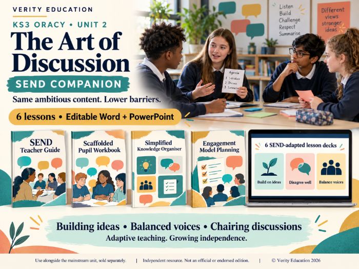 KS3 Oracy Unit 2: The Art of Discussion — SEND-Adapted Pack