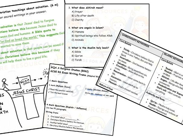 AQA A GCSE Predicted Paper 1 RE Resources - SEND/EAL Support Pack