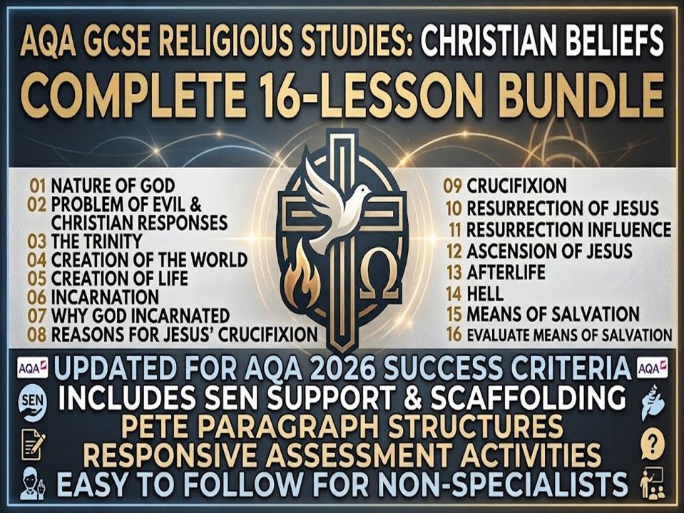 CHRISTIAN BELIEFS. AQA. RS. GCSE. COMPLETE BUNDLE