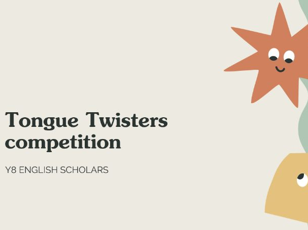 TONGUE TWISTERS competition