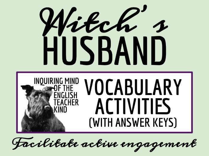"The Witch's Husband" by Judith Ortiz Cofer Vocabulary Activities (Short Story)