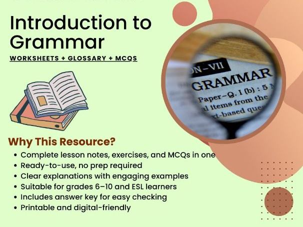 Introduction to English Grammar | Complete Lesson Notes, Exercises & MCQs