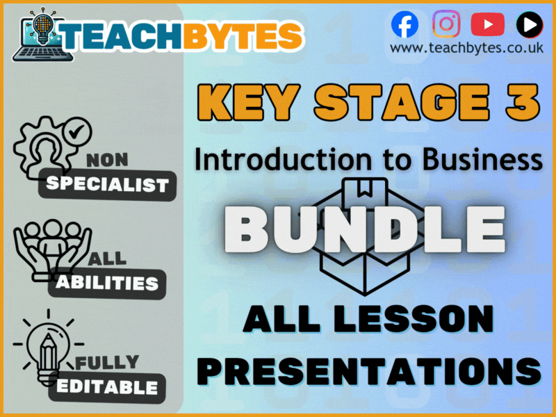KS3 Introduction to Business - All Lessons BUNDLE