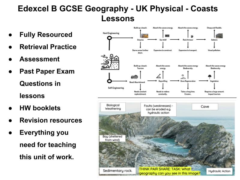 Edexcel B GCSE Geography - UK Physical - Coasts Lessons