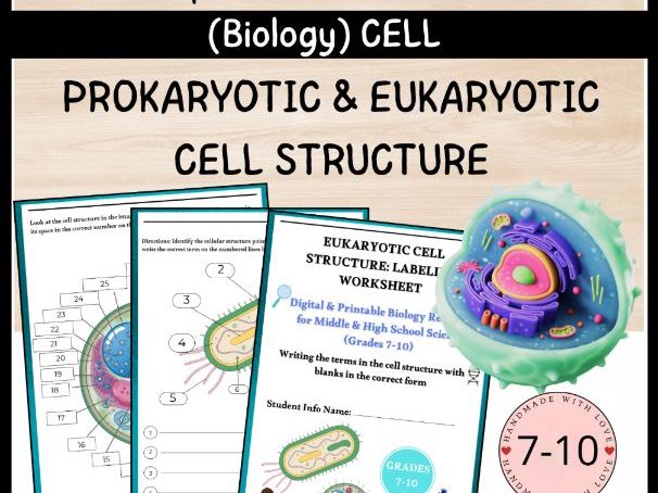 PROKARYOTIC & EUKARYOTIC CELL STRUCTURE WORKSHEET