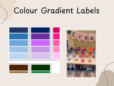 Colour Gradient Creative Labels