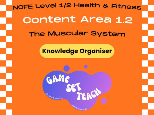NCFE Health and Fitness Knowledge Organiser — The Muscular System (Topic 1.2)