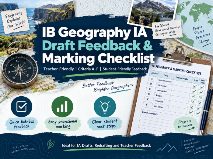 IB DP Geography IA Teacher Feedback Form