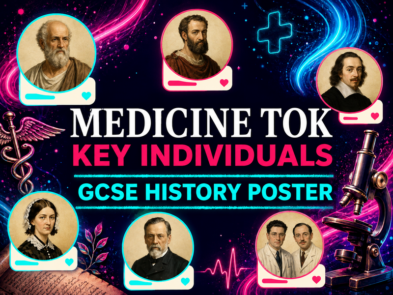 Medicine TikTok GCSE History Poster | Key Individuals in Medicine Through Time