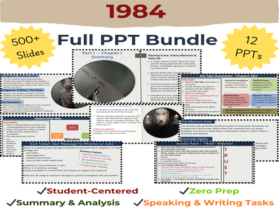 1984 by George Orwell Complete PowerPoint Unit Bundle (12 PPTs)