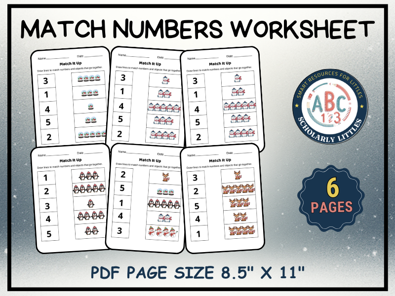 Number Matching Printable Activities
