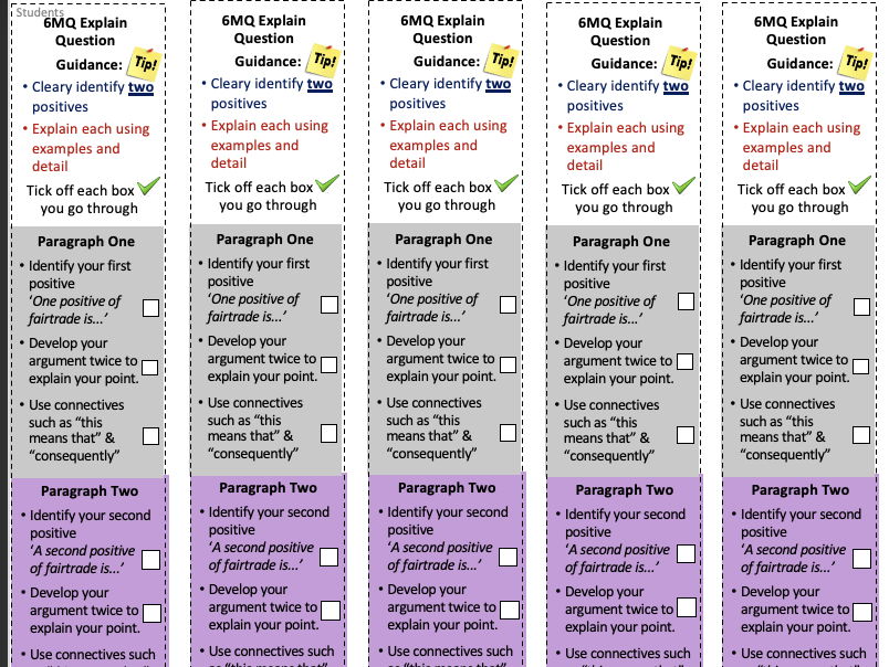 GCSE Structure Strip 6MQ Eduqas A