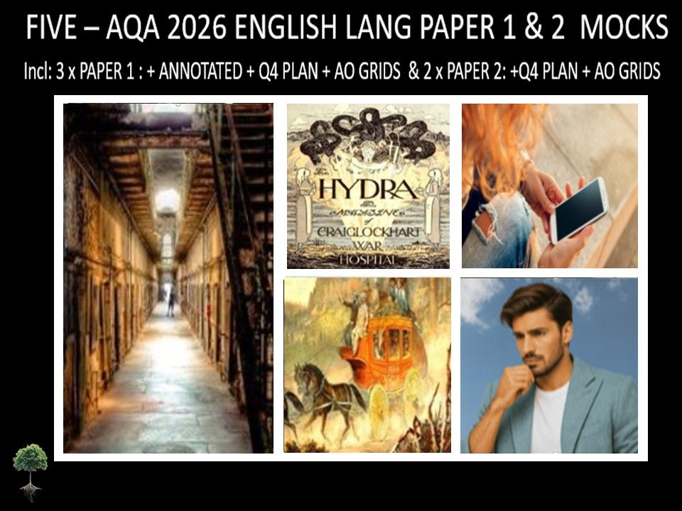 FIVE - AQA PAPER 1 & 2 | 2026 FULL MOCKS | ANNOTATED | Q4 PLAN | AO GRIDS