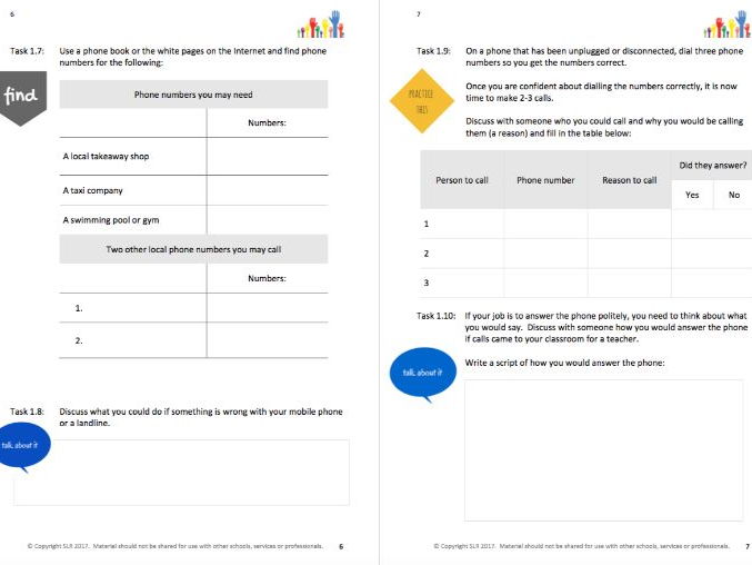 DAY-TO-DAY LITERACY - USE YOUR WORDS (1) - DAILY LIVING literacy workbooklet