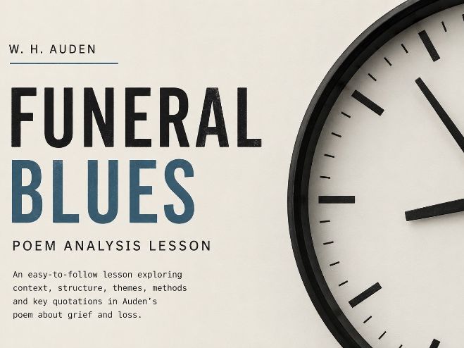 Funeral Blues Poem Analysis Lesson