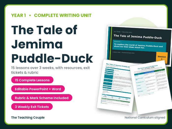 The Tale of Jemima Puddle-Duck | Year 1 English Unit | 15 Complete Lessons + Resources