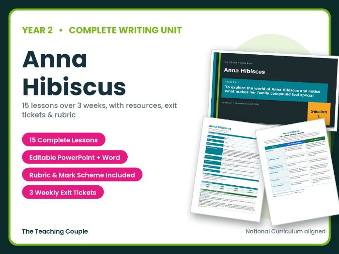 Anna Hibiscus | Year 2 English Unit | 15 Complete Lessons + Resources + Mark Scheme