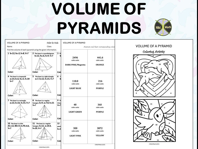 Volume of Pyramids - Color by Code