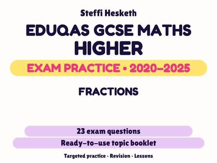 Eduqas GCSE Maths Higher: Fractions Exam Questions | 2020-2025