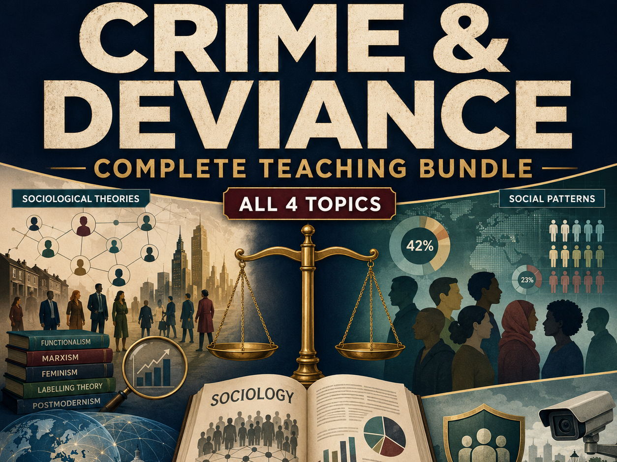 A Level Sociology Crime and Deviance- ALL LESSONS