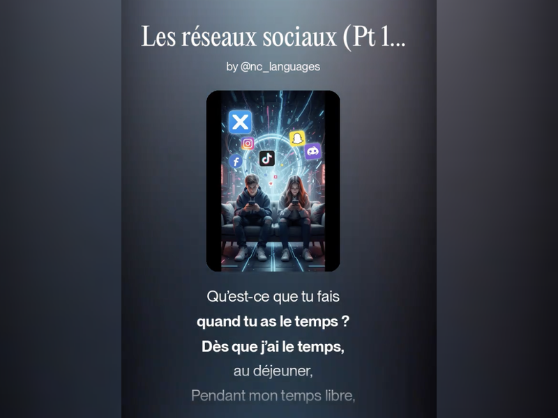 Year 9 / GCSE FRENCH Unit 11: Les réseaux sociaux Pt.1 (Present) (Video, Worksheet and answers)