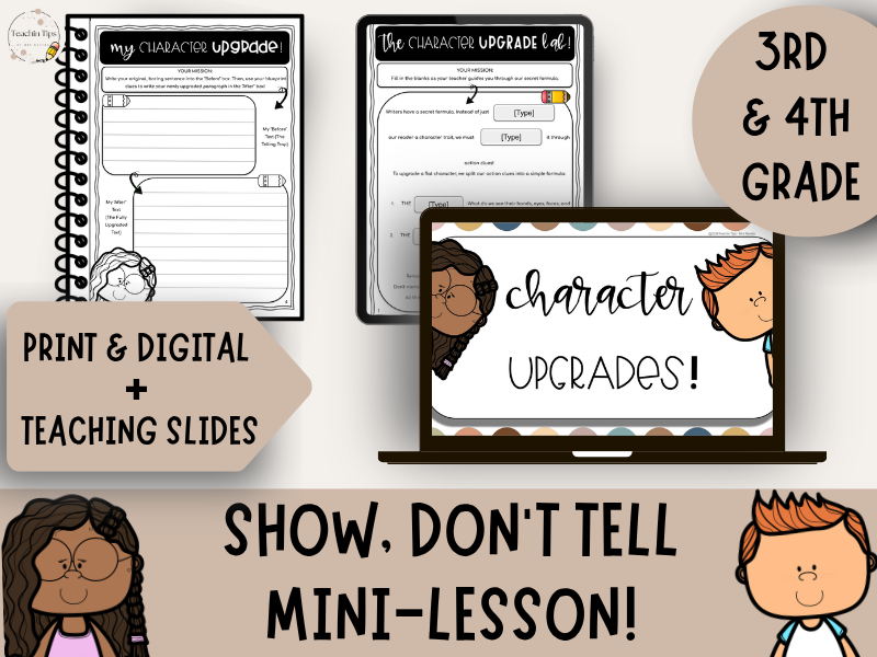 Show Don’t Tell Writing Mini-Lesson | Narrative Revision Workshop | Year 3 & Year 4