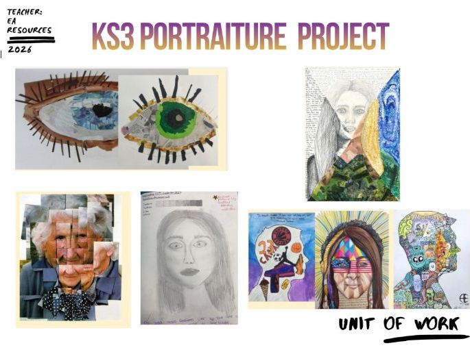 Portraiture Art Project | KS3/KS4 Unit of Work | Homework & Cover Lesson Tasks Included