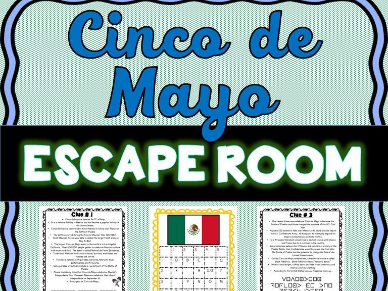 Cinco De Mayo ESCAPE ROOM Fun Facts May 5th Mexico Battle Of Cinco De Mayo ESCAPE ROOM Fun Facts May 5th Mexico Battle Of