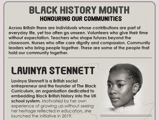 Black History - Honouring our Communities 2026: 14 Display & Discussion Posters