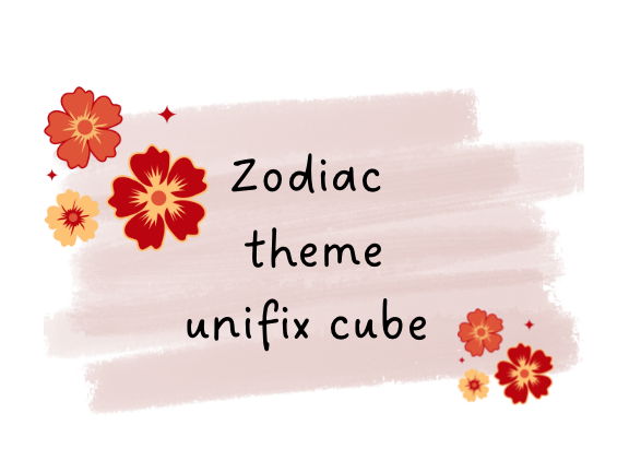 Zodiac Animal Unifix Cube Cards